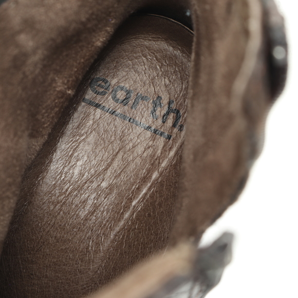 Earth Denali Altitude Leather Bootie Heeled Boot Women‘s 7 Brown - Picture 12 of 16